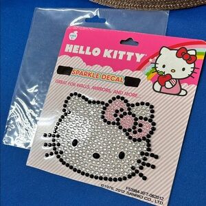 🖤1 PC🔺Hello Kitty Pink and Black Sparkle Decal Sticker